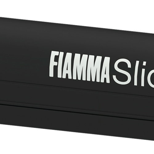 Fiamma Wandmarkise Slide Out 170 cm für mobile Fahrzeugwände (Deep Black / Royal Grey) - Kassettenmarkisen
