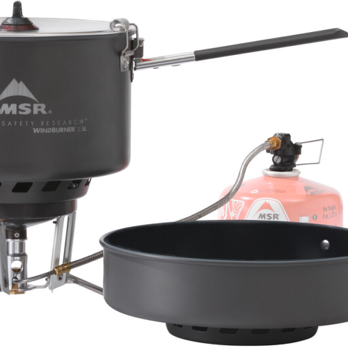 MSR WindBurner Stove System Combo Campingkocher inklusive Campingtopf und Campingpfanne - Kartuschenkocher