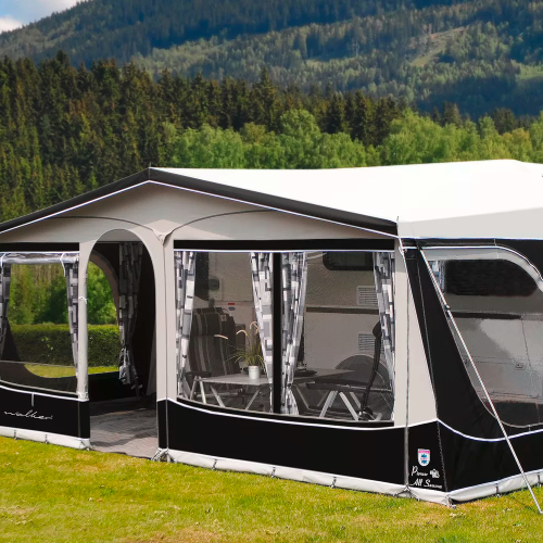 Walker Pioneer 240 All Season Vorzelt mit Glasfibergestänge Größe 930 Umlaufmaß 916 - 945 cm - Wohnwagenvorzelte