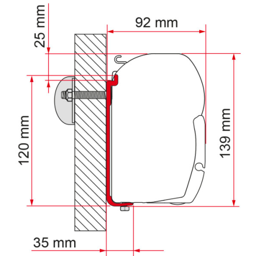 Fiamma Kit S 400 - Markisenadapter
