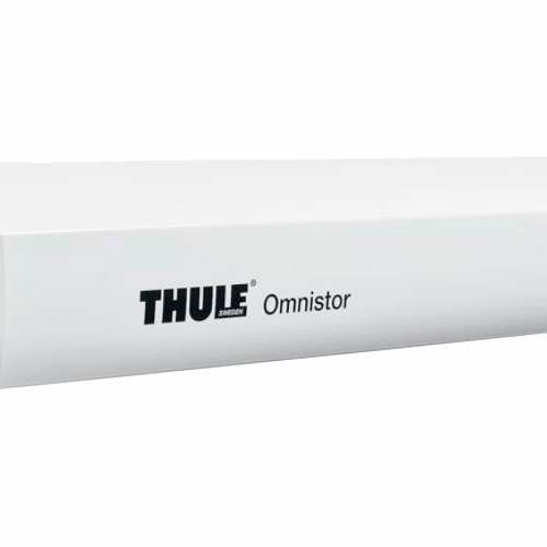 Thule Omnistor 6300 Dachmarkise motorisiert Gehäusefarbe Weiß Tuchfarbe Mystic Grey 425 cm - Kassettenmarkisen