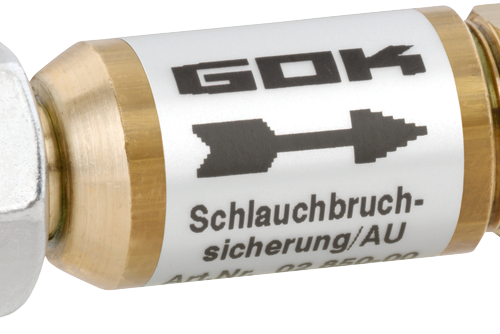 GOK Schlauchbruchsicherung Niederdruck SBS/AU G1/4LH UEM x G1/4LH-KN 50 mbar - Gasregler & Gasschläuche