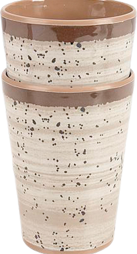 Bo-Camp Melamin Becher Set 4 teilig beige/braun - Becher und Tassen
