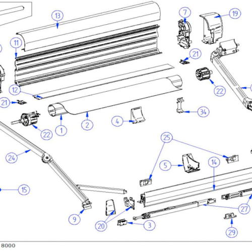 Thule Endplatte  (links) passend zu Omnistor 8000 - Ersatzteile Zelte & Markisen