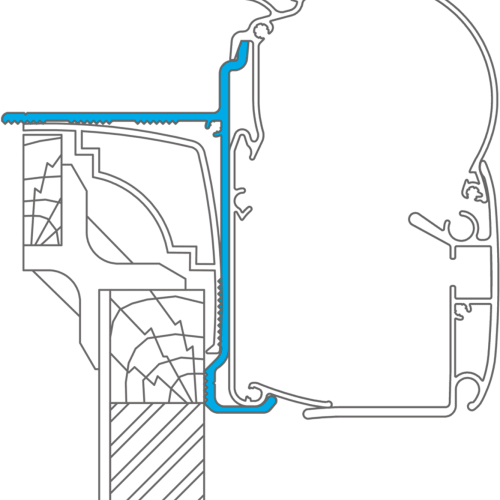 Dometic PW-ADAPT Adapter für Wandmarkisen PW 1100, PW 1500 & PW 3800 3m - Markisenadapter