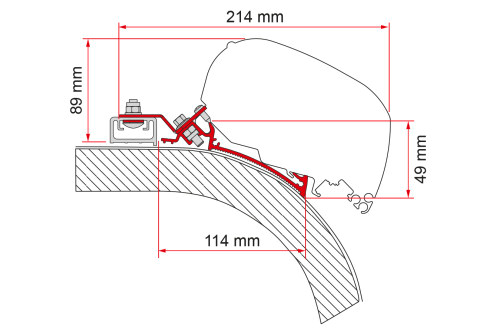 Fiamma Rapido Distinction Markisenadapter für Fiamma F80/F65 490 cm - Markisenadapter