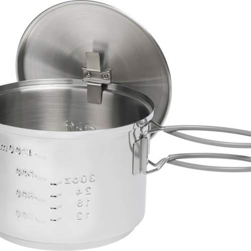 Esbit Spiritus-Kochset, 1500 ml, Edelstahl - Camping-Töpfe