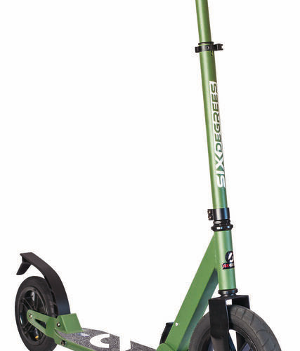 Six Degrees Aluminium All Terrain klappbarer Scooter Grün - Outdoor Mobilität