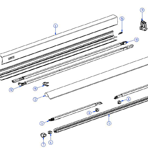 Thule Gehäuse Unterteil für Markise Omnistor 3200 2,5 Meter - Farbe Anthrazit Thule Ersatzteilnummer 1500603501 - Ersatzteile Zelte & Markisen