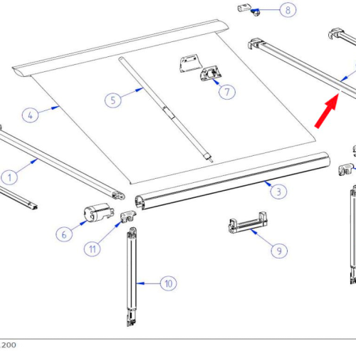 Thule Teleskoparm (rechts 3,5 - 4,5 m) - Ersatzteile Fahrzeug