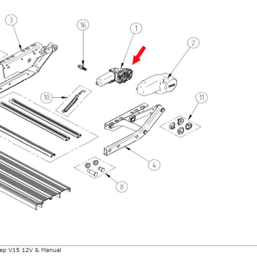 Thule Motor pasend zu Single Step V10 / V15 - Ersatzteile Fahrzeug
