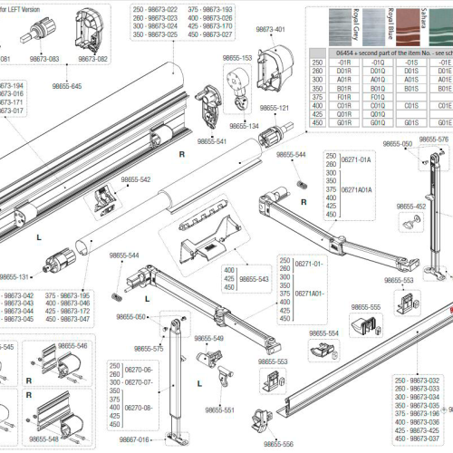 Fiamma Gehäusedeckel für Markise F45s / ZIP F45s 300 - Farbe Polar Weiß Fiamma Ersatzteilnummer 98673-024 - Ersatzteile Zelte & Markisen
