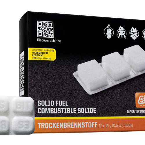 Esbit Trockenbrennstofftabletten 12 x 14g für Taschenkocher - Grillanzünder und -Kohle