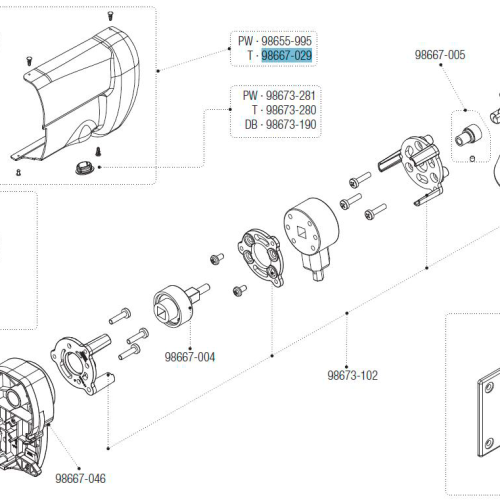 Fiamma Abdeckung vorne und hinten für Motor Kit F45L - Farbe Titanium Fiamma Ersatzteilnummer 98667-029 - Ersatzteile Zelte & Markisen
