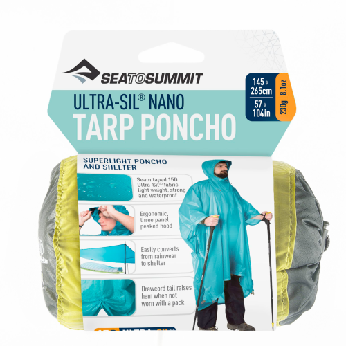 Sea to Summit Ultra-Sil Nano Tarp Poncho Regenponcho hellgrün  Einheitsgröße - Herrenjacken