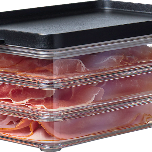 Mepal Omnia Kühlschrankdose Aufschnitt 3-lagig 1,5 Liter black - Kühlschrank-Zubehör