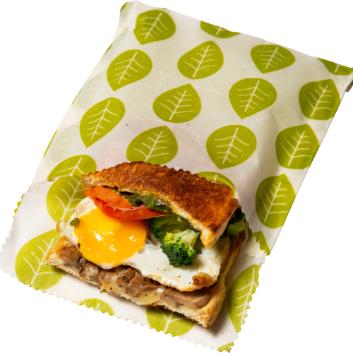 Nuts Innovations Sandwich und Snack Beutel Vegan 2er Set Grüne Blätter - Lebensmittelbehälter / Vorratsdosen