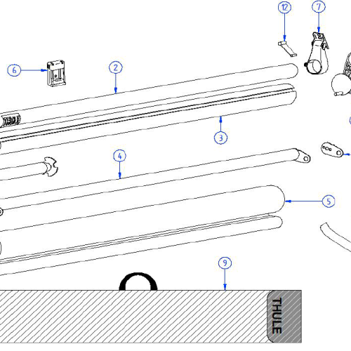 Thule Transporttasche passend für Thule Windscreen - Thule Ersatzteilnummer 1500602414 - Ersatzteile Zelte & Markisen