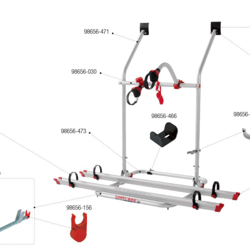 Fiamma Montagesatz passend für Carry Bike VW T3 - T25 - Fiamma Ersatzteilnummer 98690-053 - Ersatzteile Fahrzeug