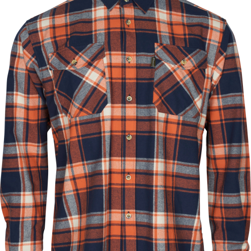 Pinewood Härjedalen Herren Flanellhemd orange 5XL - Herrenshirts, -hemden & -pullover