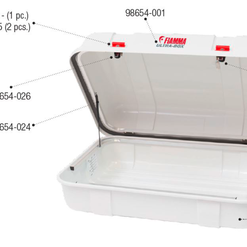 Fiamma Innere Schlossabdeckung rechts für Heckbox Ultra-Box 1 / 2 / 3 - Fiamma Ersatzteilnummer 98654-027 - Ersatzteile Fahrzeug