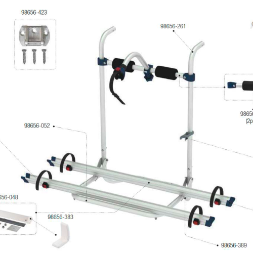 Fiamma Montagesatz passend für Carry Bike Caravan Hobby - Fiamma Ersatzteilnummer 98656-062 - Ersatzteile Fahrzeug