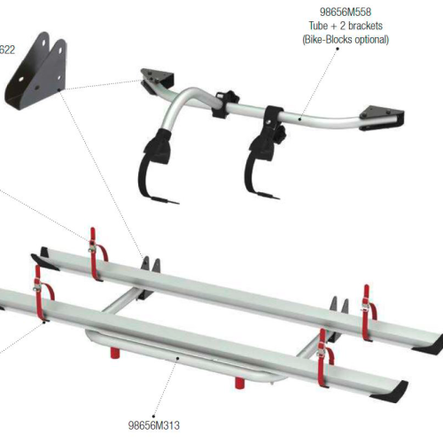 Fiamma Montagesatz passend für Carry Bike Garage Standard - Fiamma Ersatzteilnummer 98656-223 - Ersatzteile Fahrzeug