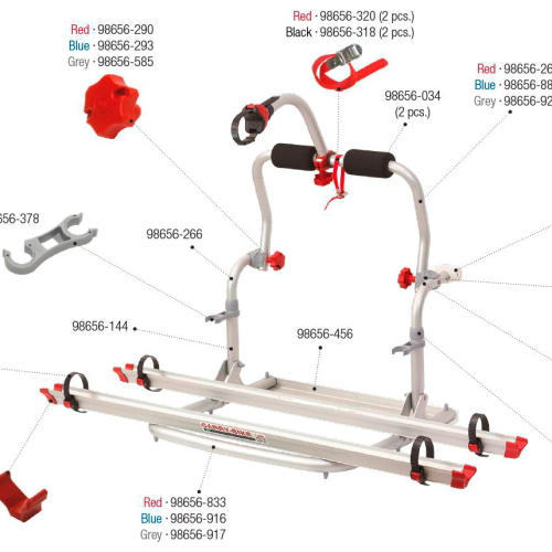 Fiamma Schienenabdeckkappe passend für Carry Bike UL / CL / Rail Quick - Farbe Grau Fiamma Ersatzteilnummer 98656-737 - Ersatzteile Fahrzeug
