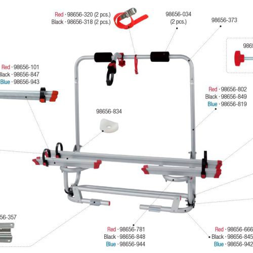 Fiamma Montagesatz passend für Carry Bike Caravan XL A Pro 200 - Farbe Blau Fiamma Ersatzteilnummer 98656-793 - Ersatzteile Fahrzeug