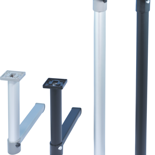 Knorz Gelenktischfuß mattsilber Gelenk mittig 675/315 mm - Tischgestelle