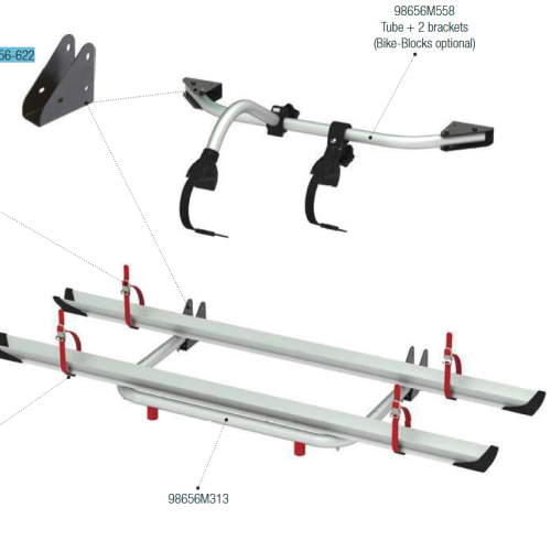 Fiamma Wandhalter passend für Carry Bike Garage Standard - Fiamma Ersatzteilnummer 98656-622 - Ersatzteile Fahrzeug