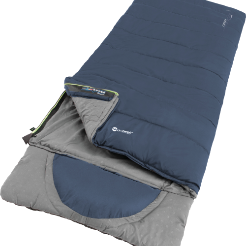 Outwell Contour Lux Deep Blue Deckenschlafsack wendbar 220 cm Reißverschluss links - Schlafsäcke