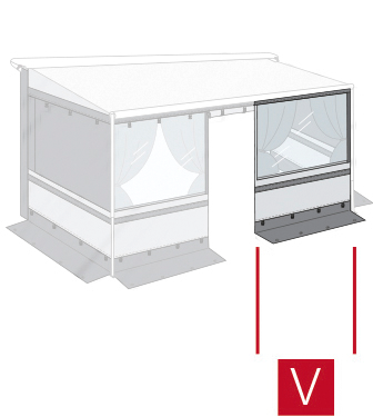 Fiamma Frontpanel für Privacy Room Light für F45 Markisen 25 cm - Wohnwagenvorzelte