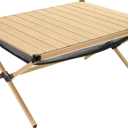 Camplife Tavira Alu-Rolltisch Bambusoptik 89 x 70 cm - Klapptische