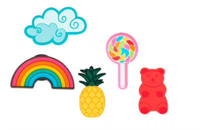 Crocs Jibbitz Happy Candy Schuhanstecker 5er Pack bunt  - Handschuhe, Gürtel & Sonstiges