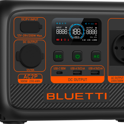 BLUETTI Portable Power Station AC2P-Black-EU - Powerstations