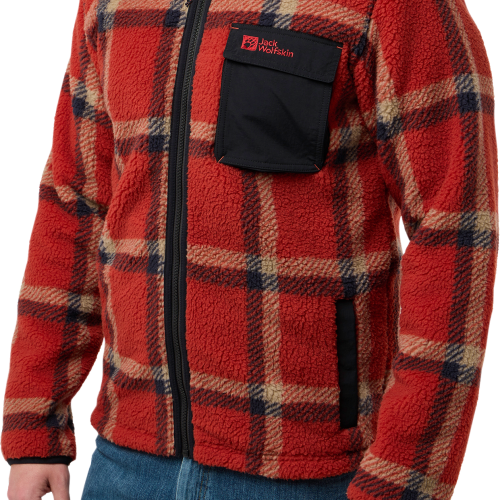 Jack Wolfskin Felslicht Herrenfleecejacke dunkelrot XXL - Herrenjacken