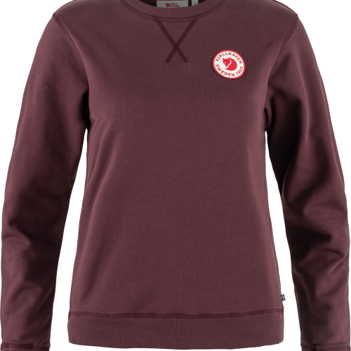 Fjällräven Logo Badge Damensweater dunkelrot XL - Damenshirts, -blusen & -pullover