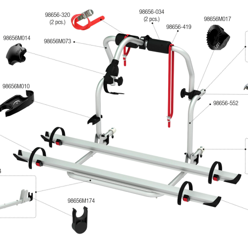 Fiamma Montagesatz für Carry Bike Trigano RS Fiamma Artikelnummer 98656M315 - Ersatzteile Fahrzeug