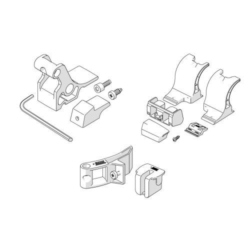 Fiamma Kit Side Tristor Montagekit zum Anbringen von Side W Pro F45 / Side W Pro Shade / Sun View Side F45 and die Markise Tristor - Weiteres Markisenzubehör