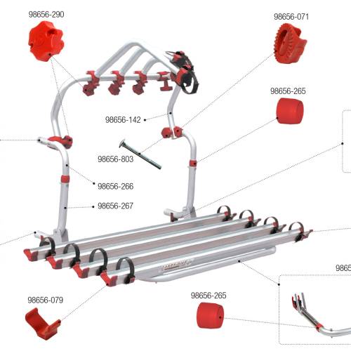 Fiamma Montagesatz für Carry Bike L80 Fiamma Artikelnummer 98656-785 - Ersatzteile Fahrzeug