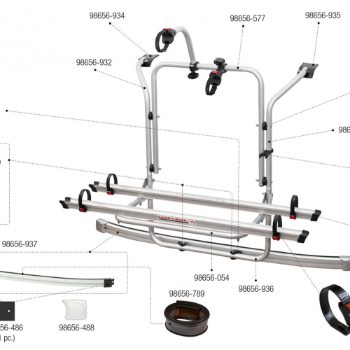 Fiamma Montagesatz für Carry Bike CB Ford Custom Fiamma Artikelnummer 98656-938 - Ersatzteile Fahrzeug
