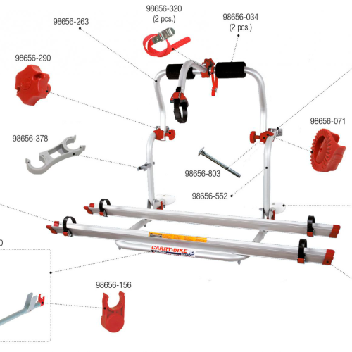 Fiamma Montagesatz für Carry Bike Trigano Fiamma Artikelnummer 98656-347 - Ersatzteile Fahrzeug