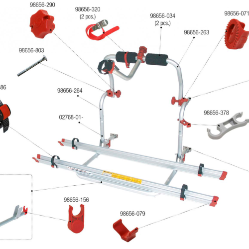 Fiamma Montagesatz für Carry Bike CL Fiamma Artikelnummer 98656-086 - Ersatzteile Fahrzeug