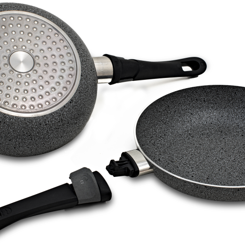 Beaver Brand Pfanne Artepetra mit Lock-On Griff Ø 28 cm - Camping Pfannen & Woks