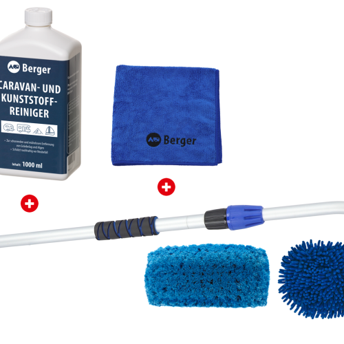 Berger Waschbürste 3tlg + Reiniger + Insektentuch Set - Bürsten, Schwämme, Tücher