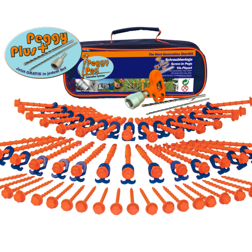 Peggy Peg Starter Kit Schraubheringe Set 84-tlg. - Zeltheringe & Abspannmaterial