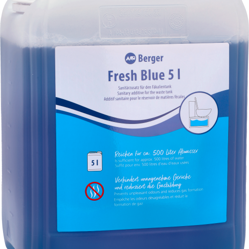 Berger Fresh Blue Sanitärflüssigkeit 5 Liter - Sanitärzusatz für den Fäkalientank - Sanitärzusätze & -flüssigkeiten