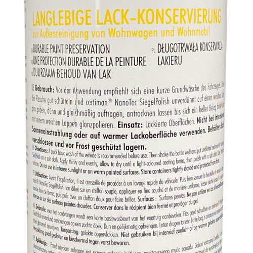 Nano Tec Siegel Polish 1 Liter - Außenbereich & Lack von Certiman