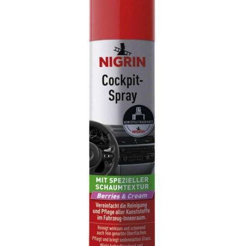 Nigrin New Style Fragrance Cockpit Spray - Berries & Cream 400 ml - Innenbereich & Scheiben